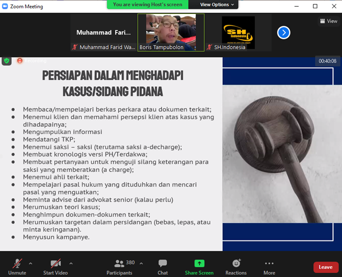 Persiapan dalam Menghadapi Kasus atau Sidang Pidana. (LPAN Jilid 1)
