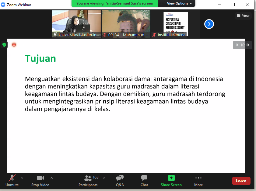 Program Internasional Literasi Keagamaan Lintas Budaya (LKLB) bagi Guru Madrasah