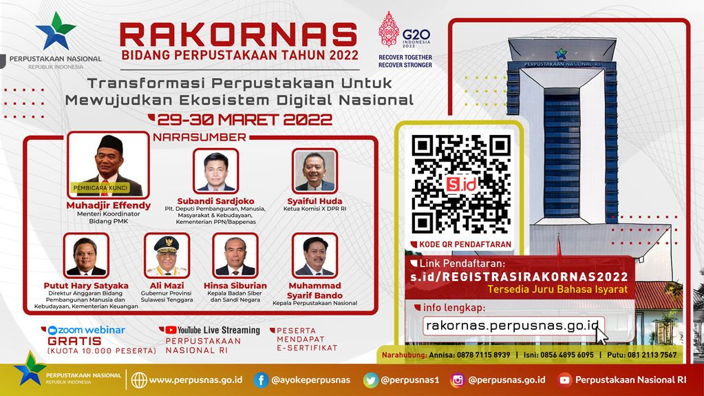 RAPAT KOORDINASI NASIONAL BIDANG PERPUSTAKAAN TAHUN 2022