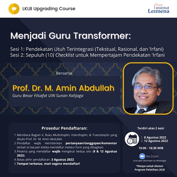 Upgrading Course: Kompetensi Pribadi: Menjadi Guru Transformer Upgrading Course: Kompetensi Pribadi: Menjadi Guru Transformer