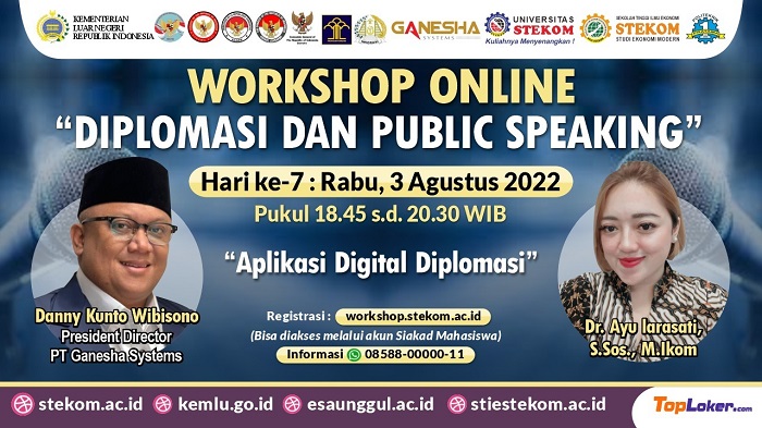 Workshop Online Diplomasi dan Public Speaking Workshop Online Diplomasi dan Public Speaking