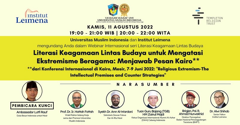 Webinar Internasional seri Literasi Keagamaan Lintas Budaya
