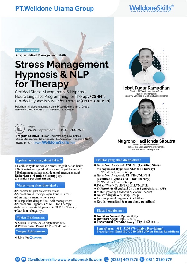 Certified Stress Management Hypnosis & NLP for Therapy Certified Stress Management Hypnosis & NLP for Therapy