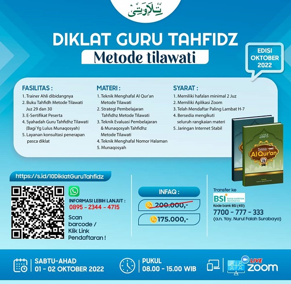 Diklat Guru Tahfidz Metode Tilawati