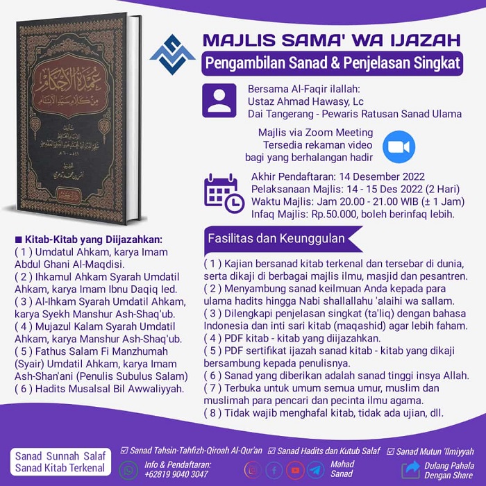 Majlis Pemberian Sanad Kitab Umdatul Ahkam (5 Kitab)
