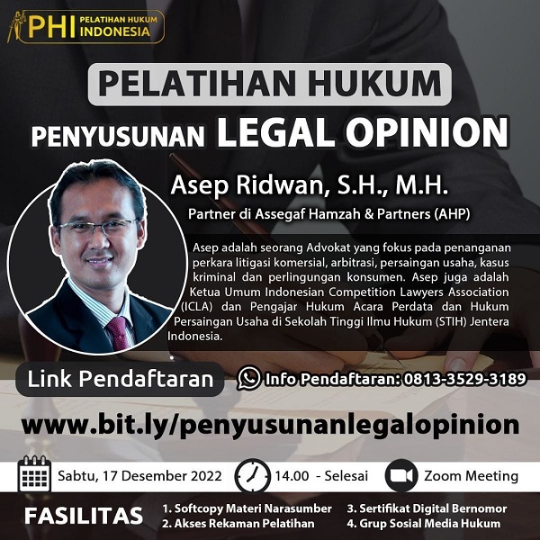 Webinar Penyusunan Legal Opinion Webinar Penyusunan Legal Opinion