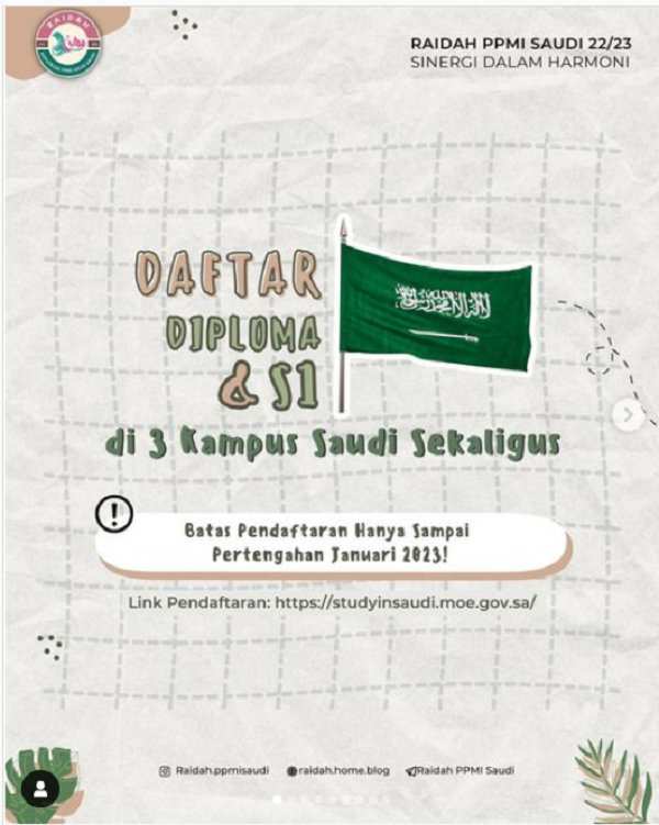 Daftar Diploma dan S1 di Tiga Kampus Saudi Sekaligus