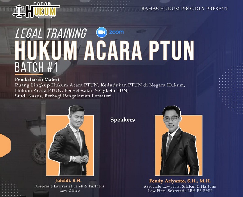 [LEGAL TRAINING] Hukum Acara PTUN Batch #1 dan Webinar Perkara Pidana