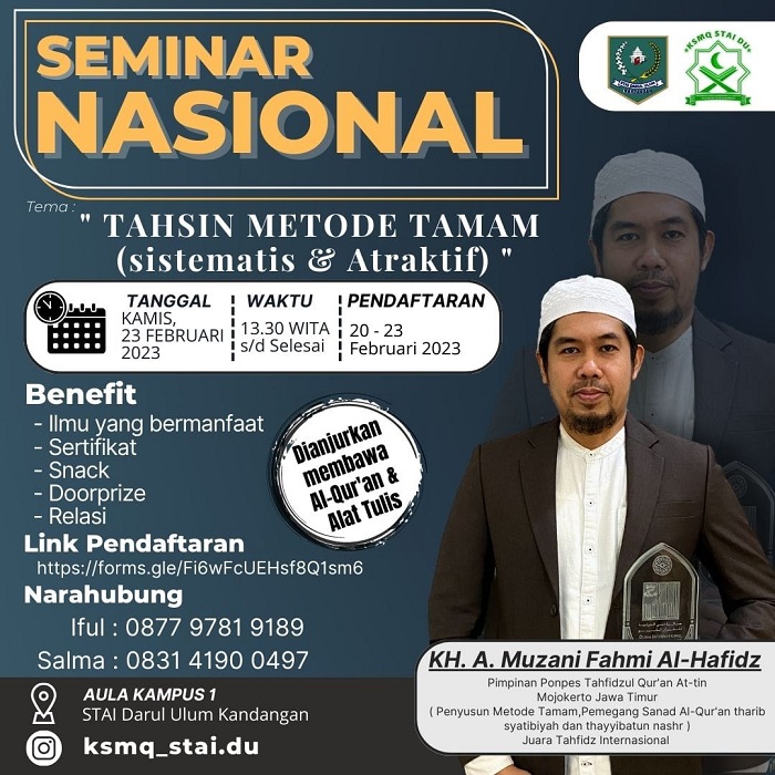 [SEMINAR NASIONAL BERSAMA KH. A. MUZANI FAHMI AL-HAFIDZ]