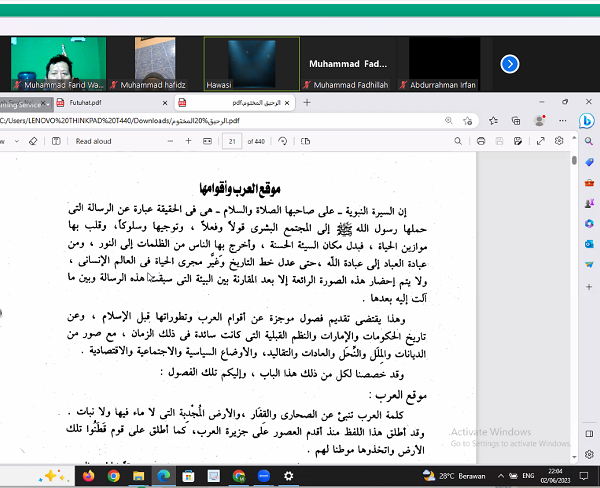 Majelis Sama' Online Kutub Siroh Nabawiyah via Zoom dan Youtube.