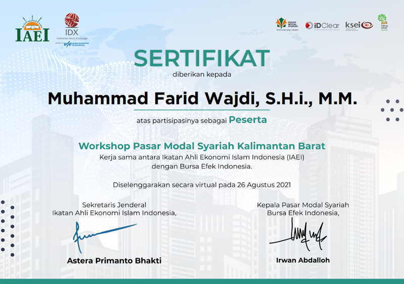 Workshop Pasar Modal Syariah - IAEI
