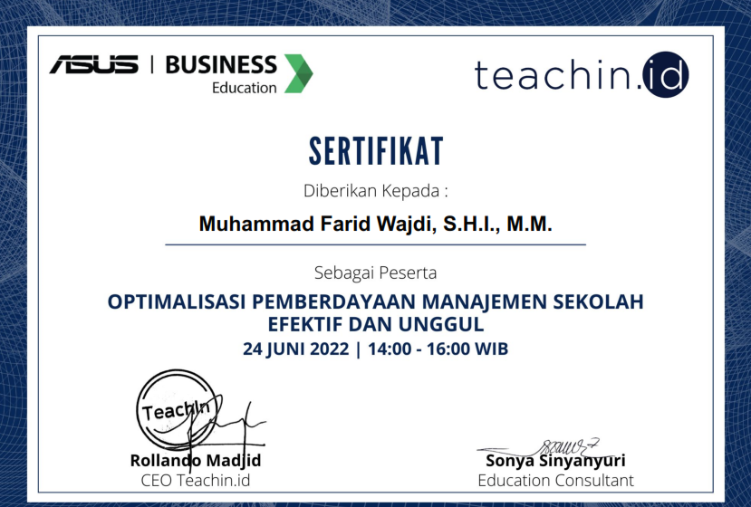 Webinar Optimalisasi Pemberdayaan Manajemen Sekolah Efektif dan Unggul Webinar Optimalisasi Pemberdayaan Manajemen Sekolah Efektif dan Unggul