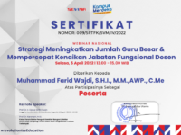 Webinar Nasional Strategi Meningkatkan Jumlah Guru Besar & Mempercepat Kenaikan Jabatan Fungsional Dosen