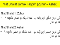 Tata Cara Shalat Jama' Dzuhur dan Ashar