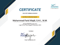 Mengikuti Training Legal Officer