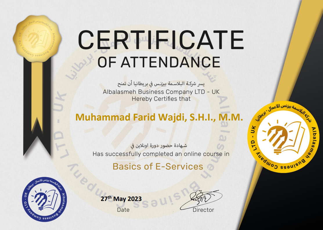 Online Course in Basics of E-Services