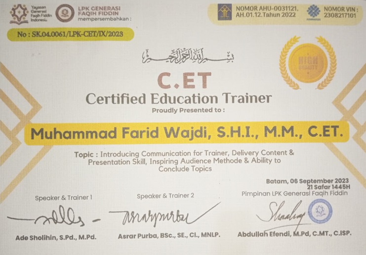 Meraih Certified Education Teacher (C.ET) Meraih Certified Education Teacher (C.ET)
