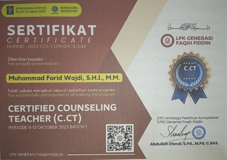 Meraih Certified Counseling Teacher (C.CT) Meraih Certified Counseling Teacher (C.CT)