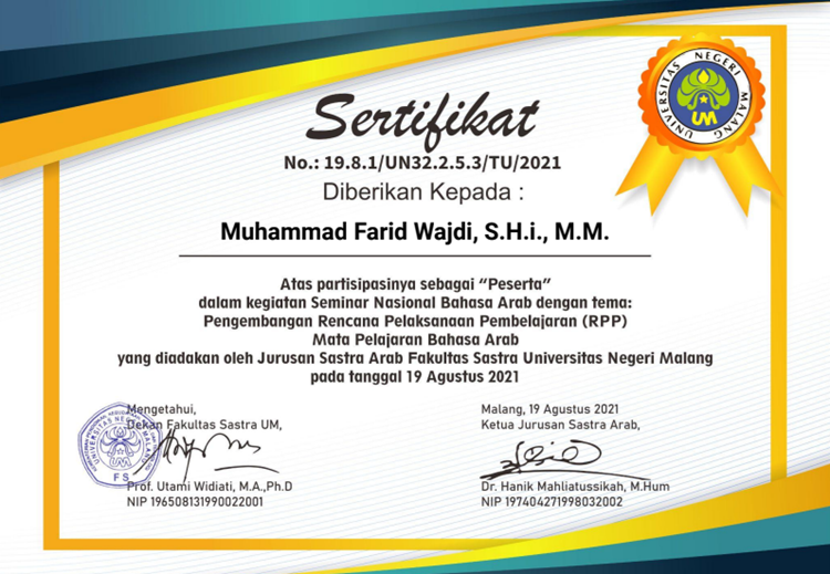 Mengikuti Semnas RPP Bahasa Arab di UM Mengikuti Semnas RPP Bahasa Arab di UM