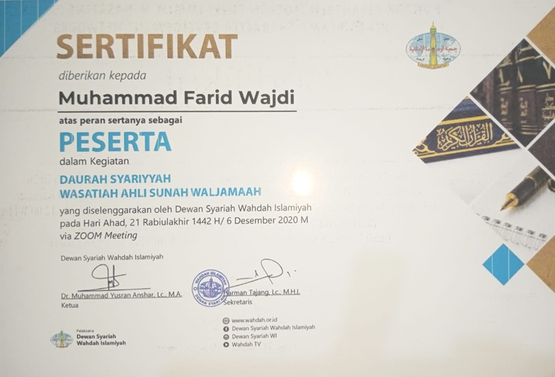 Mengikuti Daurah Syar'iyyah Wasatiah Ahlus Sunnah wal Jama'ah Mengikuti Daurah Syar'iyyah Wasatiah Ahlus Sunnah wal Jama'ah
