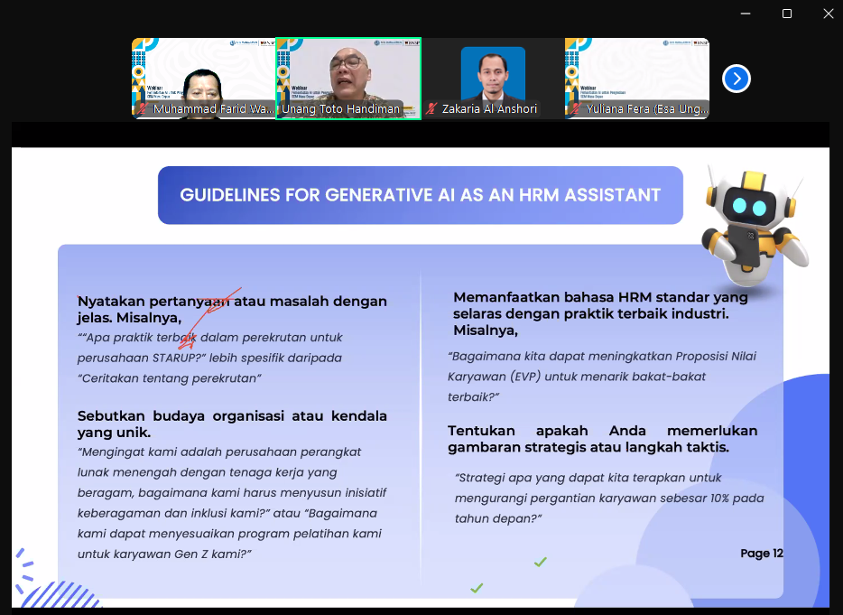 Webinar via Zoom Meeting. (foto sch: 15/02/2025)