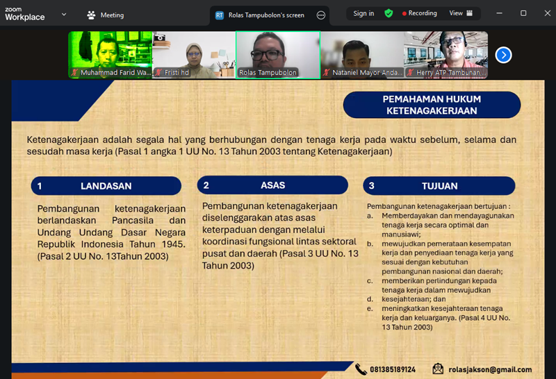 Training Program "Pengacara Khusus Ketenagakerjaan"