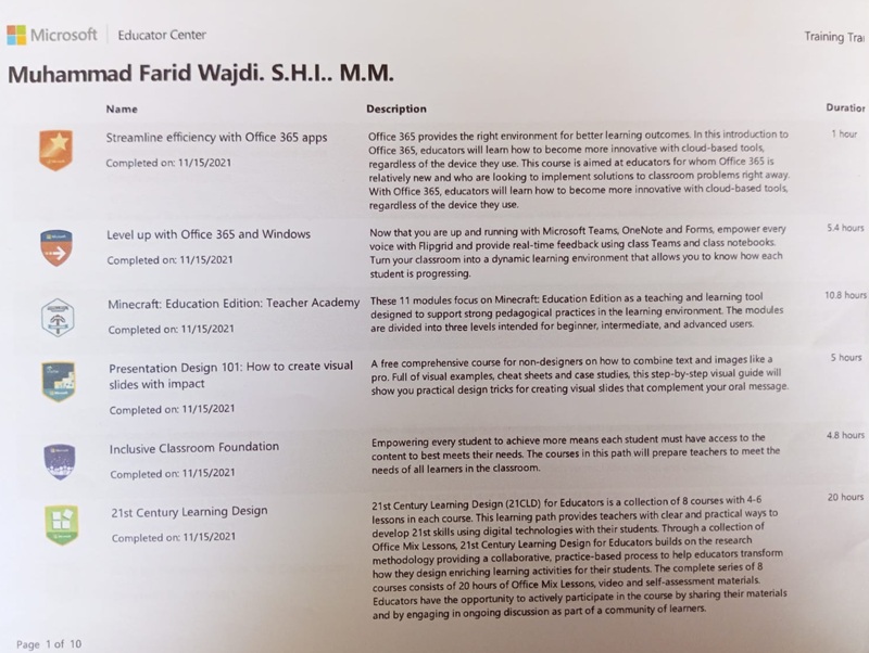 Menyelesaikan Kursus/Learning Path di Situs Microsoft Education Center