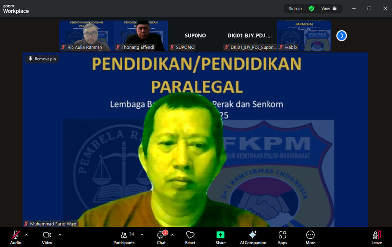 Pelatihan Paralegal LBH Perak & Senkom Mitra Polri