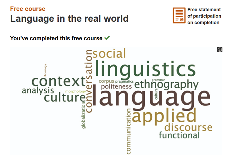 Menyelesaikan 7 Free Courses “Languages” OpenLearn the Open University