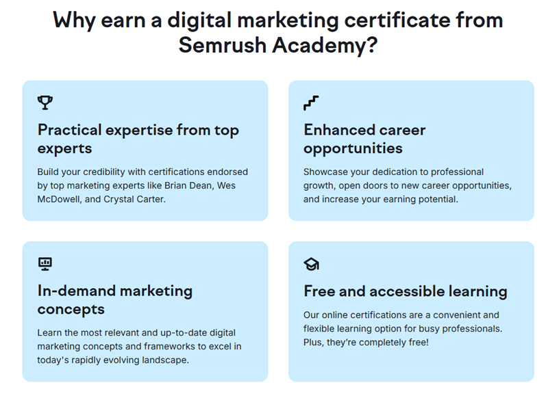 Free Online Digital Marketing & SEO Courses with Semrush Academy
