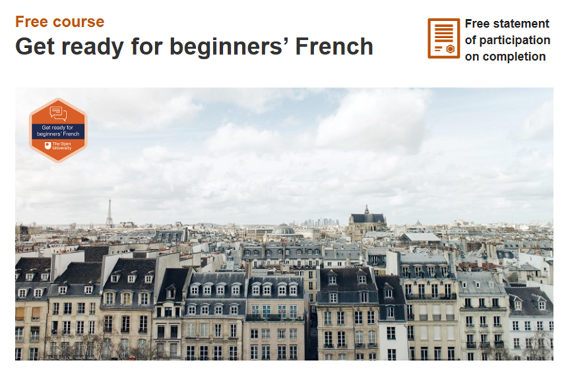 Meraih Badge "Get Ready for Beginners’ French” dari OpenLearn, The Open University Meraih Badge "Get Ready for Beginners’ French” dari OpenLearn, The Open University