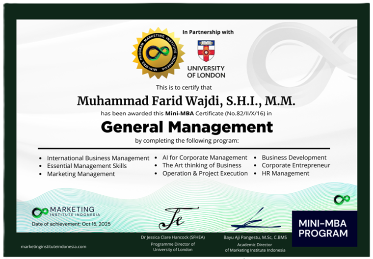 Meraih Kelulusan dalam Program Mini-MBA Marketing Institute Indonesia-University of London Meraih Kelulusan dalam Program Mini-MBA Marketing Institute Indonesia-University of London