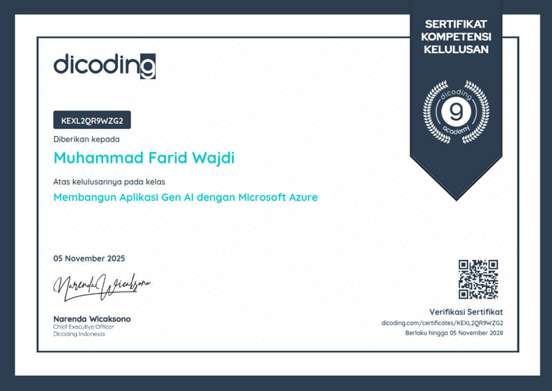 Membangun Aplikasi Gen AI dengan Microsoft Azure Membangun Aplikasi Gen AI dengan Microsoft Azure