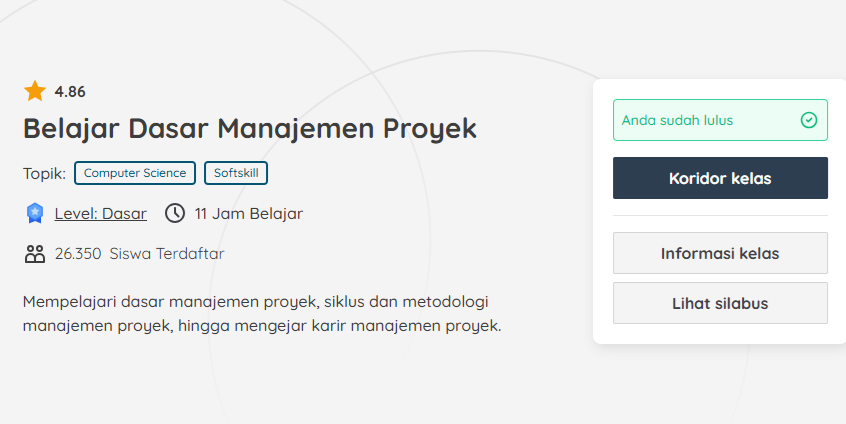 Belajar Dasar Manajemen Proyek Belajar Dasar Manajemen Proyek