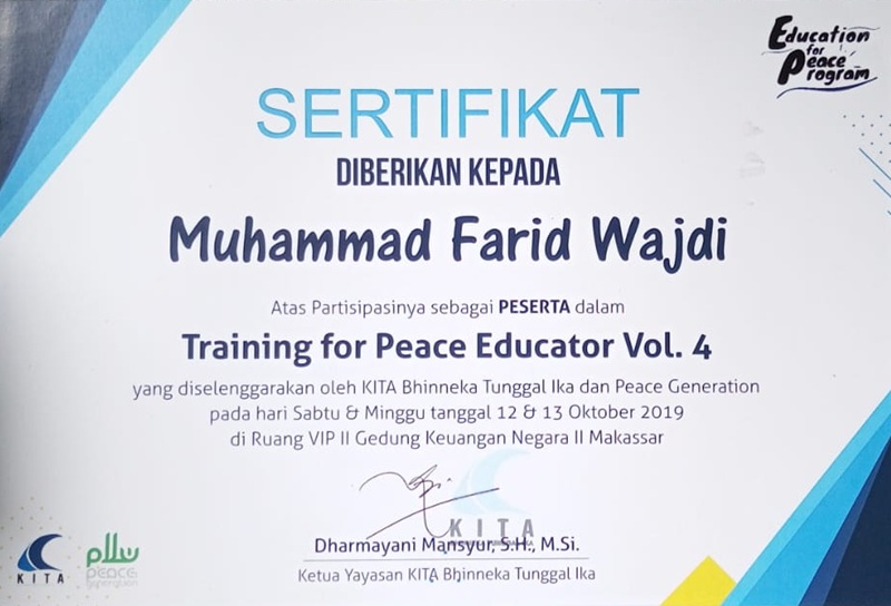Menjadi "Peace Educator": TFPE Vol.4 2019