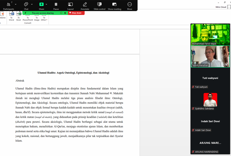 Catatan Kuliah S2 Non Reguler (29): Studi Hadits Catatan Kuliah S2 Non Reguler (29): Studi Hadits