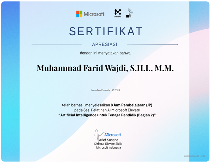 Pelatihan AI Microsoft Elevate: AI Untuk Tenaga Pendidik (2) Pelatihan AI Microsoft Elevate: AI Untuk Tenaga Pendidik (2)