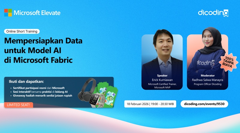 Tanpa Biaya! Online Training: Mempersiapkan Data untuk Model AI di Microsoft Fabric Tanpa Biaya! Online Training: Mempersiapkan Data untuk Model AI di Microsoft Fabric