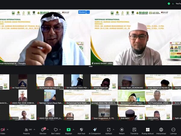 Pelatihan/Webinar Sertifikasi Internasional Guru Al-Qur'an. (foto: ist/*)