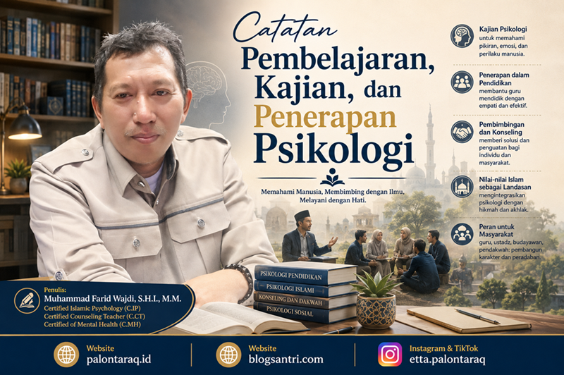 Catatan Pembelajaran, Kajian dan Penerapan Psikologi